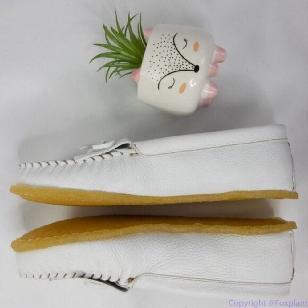J. Crew Soft unlined leather loafers, size 9, color white, new in box - Picture 9 of 14